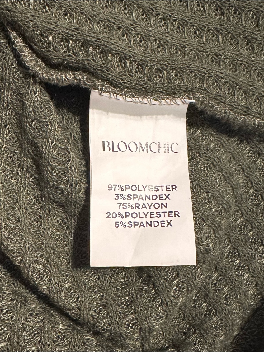 BloomChic Olive Green Ribbed Sweater Top - Picture 5 of 9